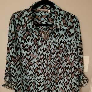 Beautiful Blue and black Blouse